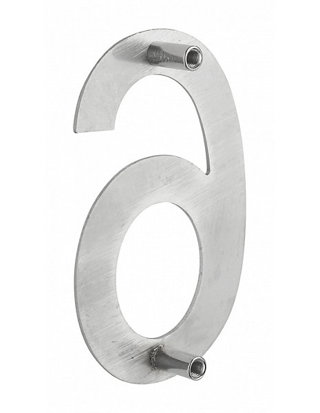 Chiffre 6 à visser, inox, H.100mm - THIRARD
