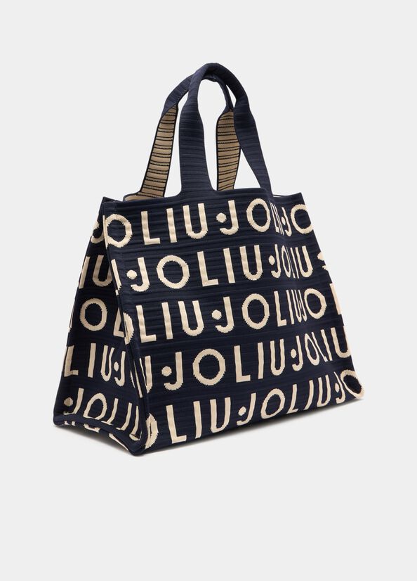 Borsa tote media in maglia