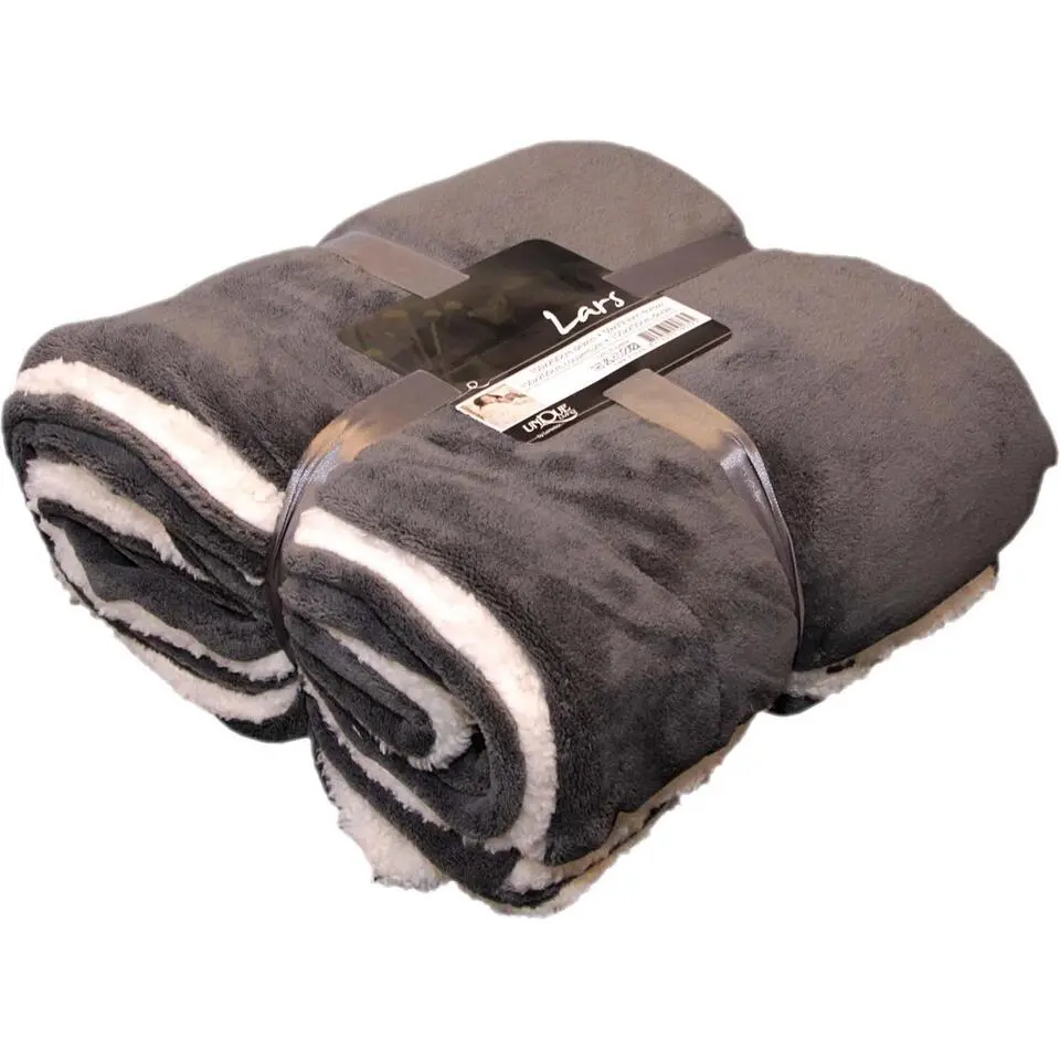 Unique Living - Lars XL plaid 220x240cm antraciet