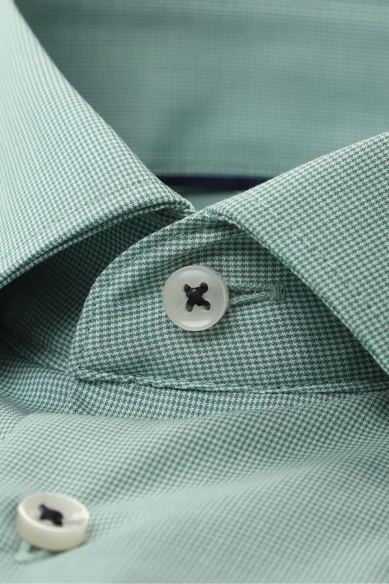 ETERNA Modern Fit Tencel Hemd hellgrün, Strukturiert