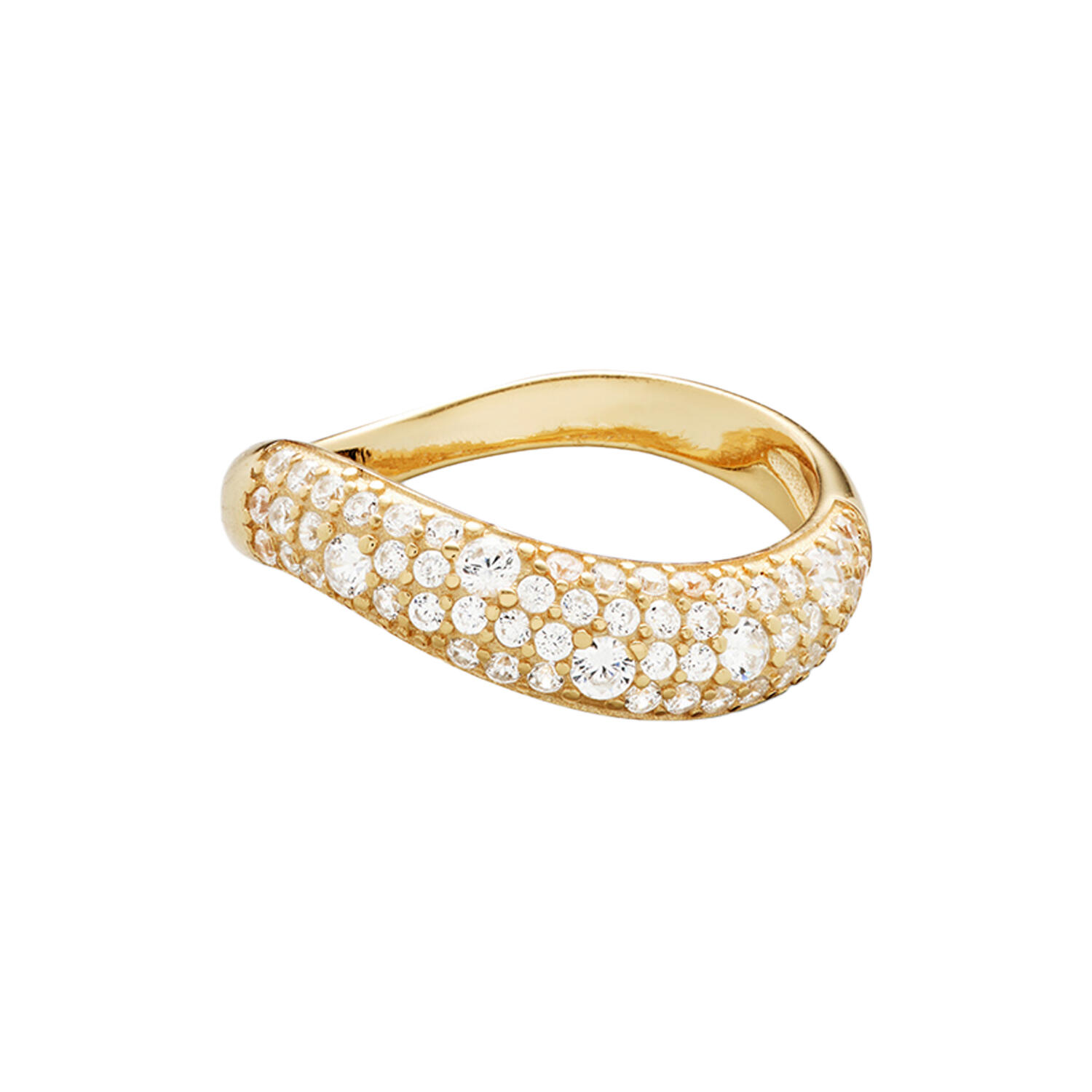 Wave Pave Ring