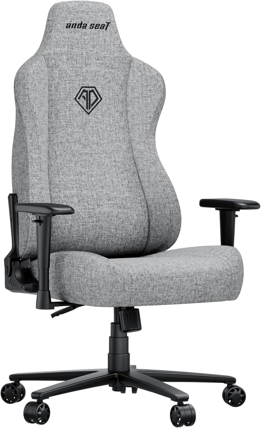 Anda Seat Novis Gaming Chair for Adults - Large Reclining Video Game Chairs, Linen Fabric Ergonomic Office Chair, Heavy Duty Back Lumbar Support - Gray Fabric Computer Chairs for Home & Work