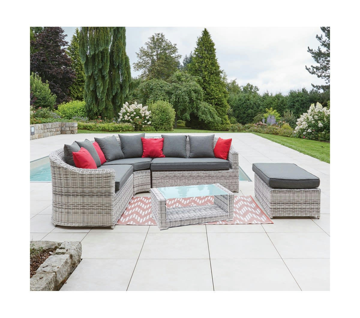 TAHITI XL - Salon de jardin 8 places - en aluminium