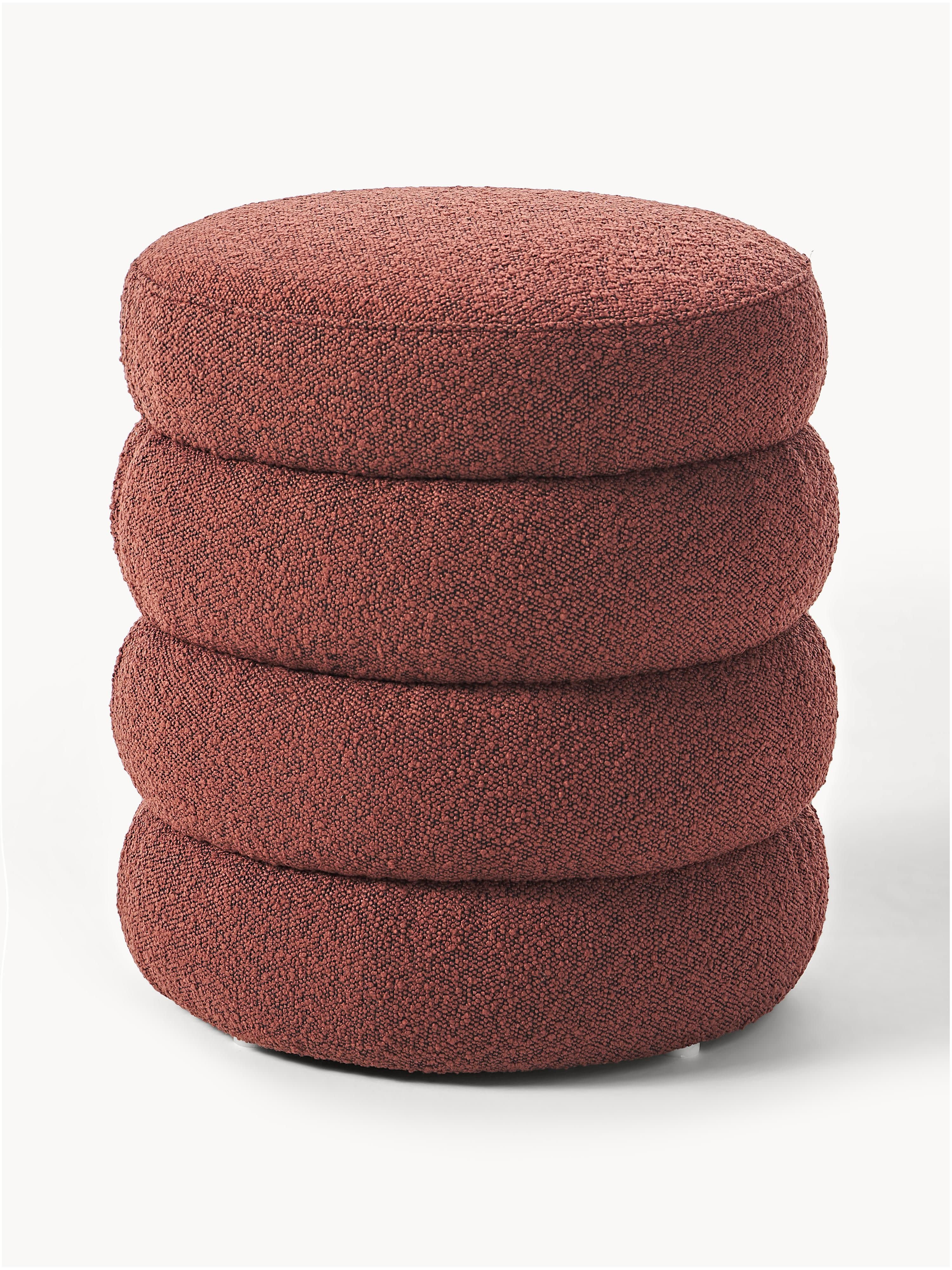 Bouclé-Polsterhocker Alto