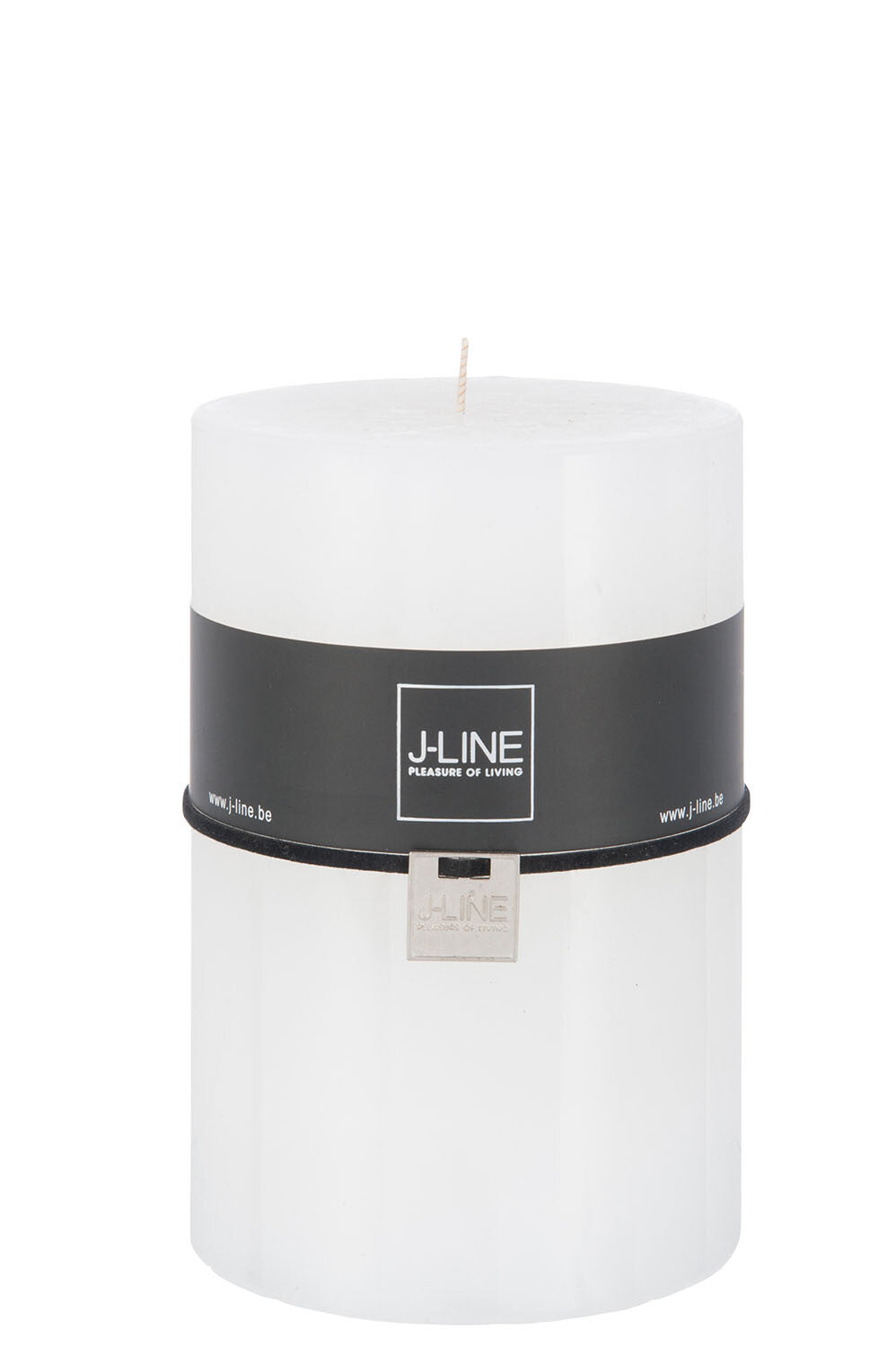 J-Line cilinderkaars - extra large - wit - 95U - 6 stuks