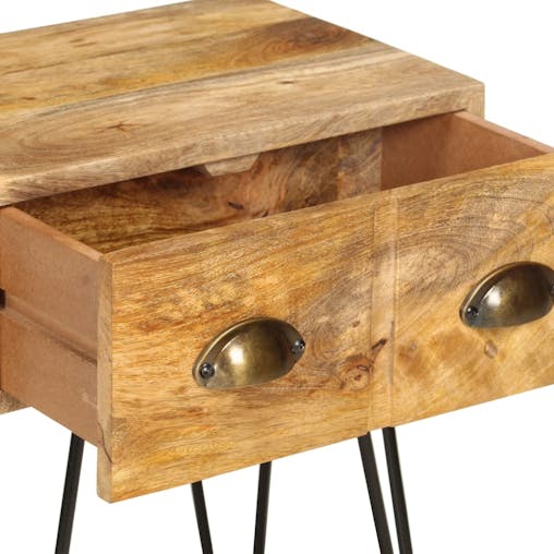 NNEVL Bedside Cabinet 40x30x50 cm Solid Mango Wood