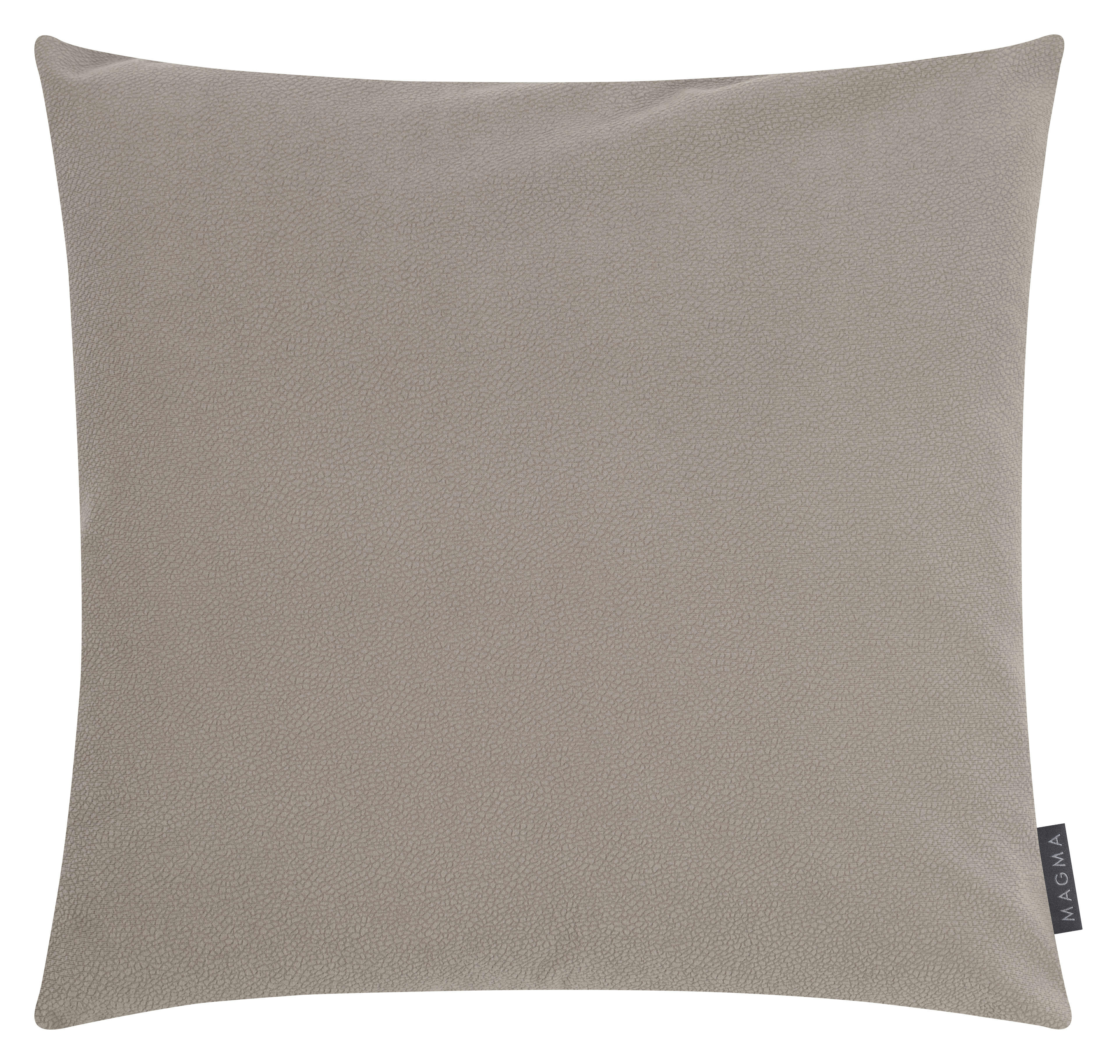 LUNES - Housse de coussin aspect grainé taupe 50x50