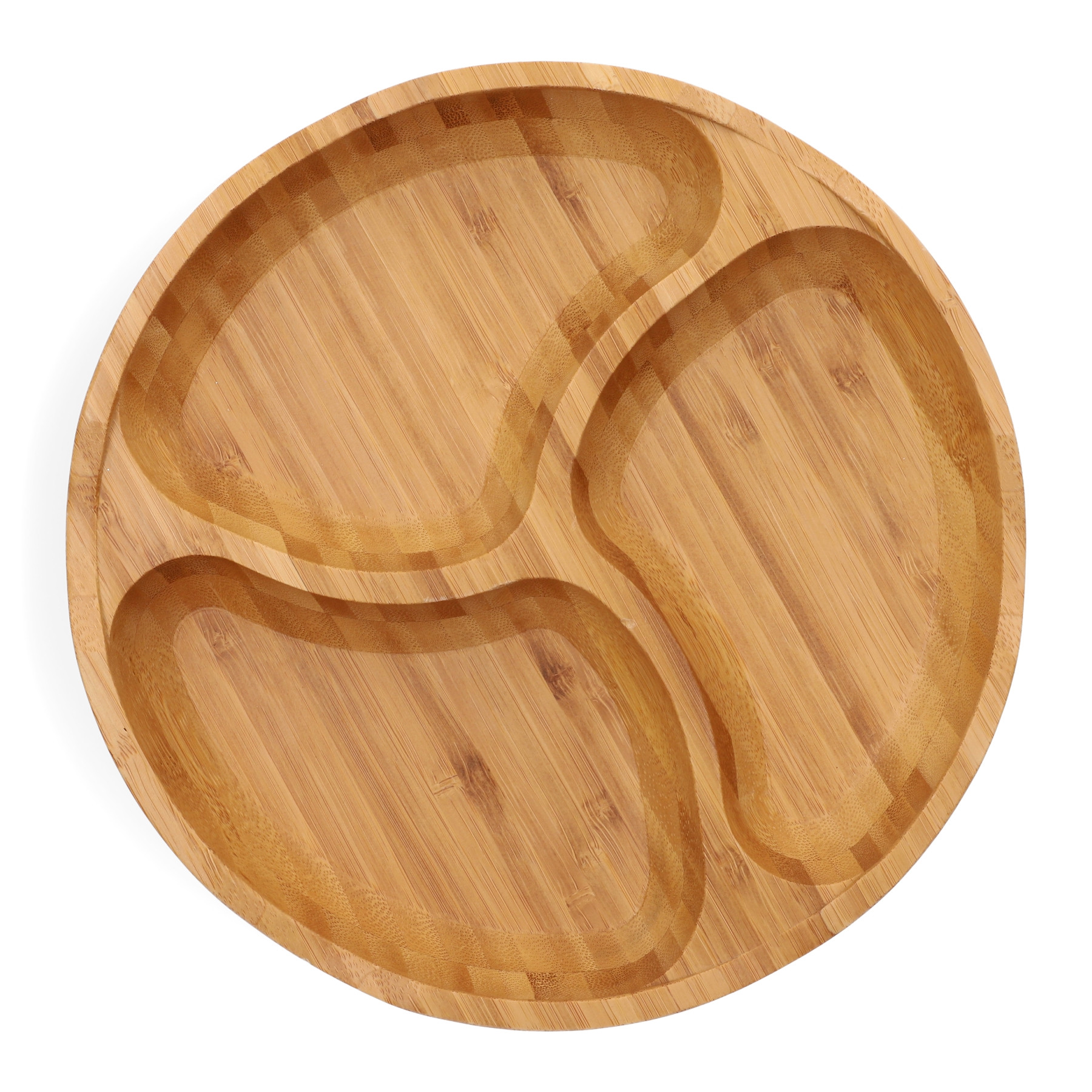 Półmisek BAMBOU bambusowy z trzema przegródkami 25 cm HOMLA