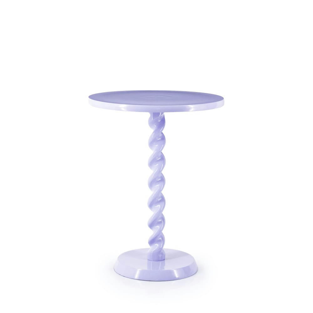 GULA - Table d'appoint en aluminium D40cm lilas