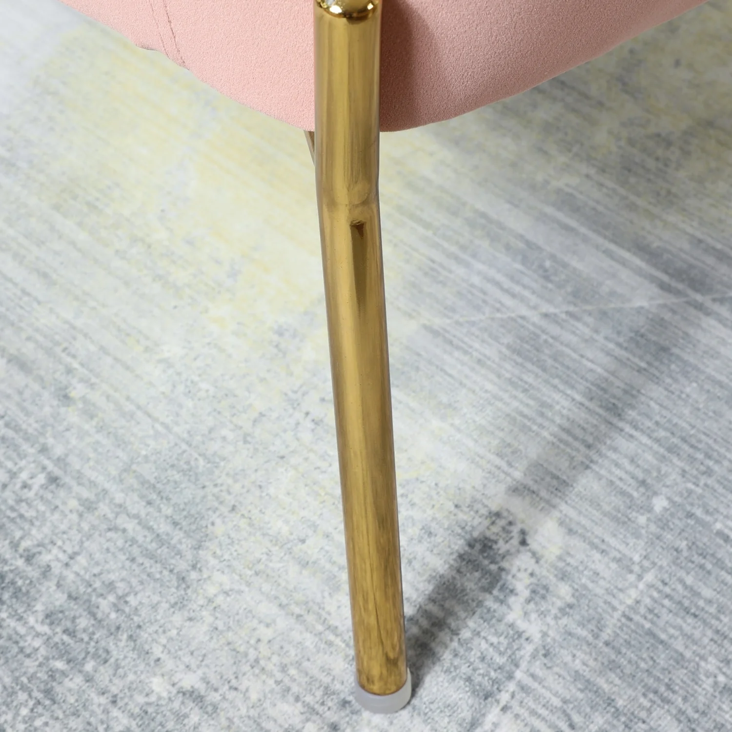 Marina Modern Velvet Accent Chair with Golden Legs Set of 2 by HULALA HOME