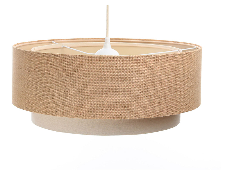 Lampa wisząca Boho 60 cm tkaninowa beżowa