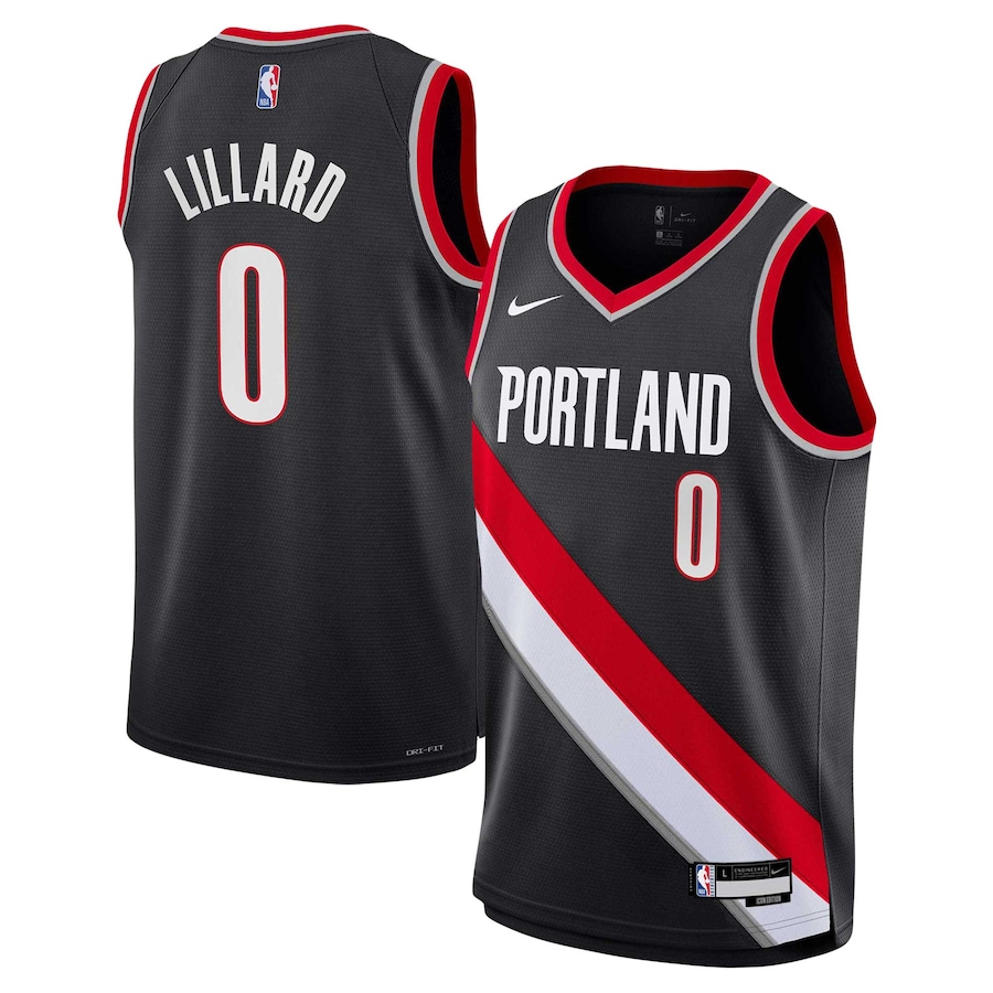 Damian Lillard Portland Trail Blazers Nike Youth Swingman Jersey - Icon Edition - Black