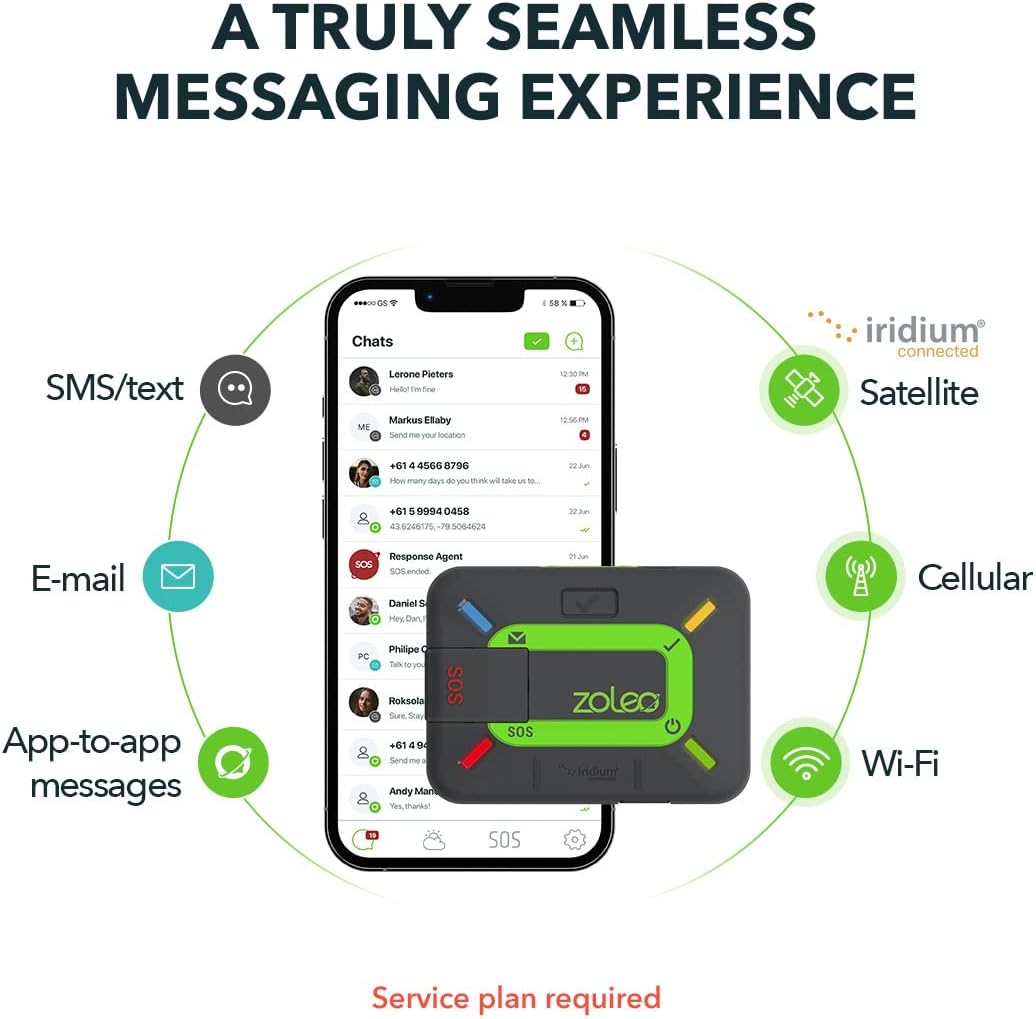 ZOLEO Satellite Communicator – Two-Way Global SMS Text Messenger & Email  Emergency SOS Alerting  Check-in & GPS Location – Android iOS Smartphone Accessory