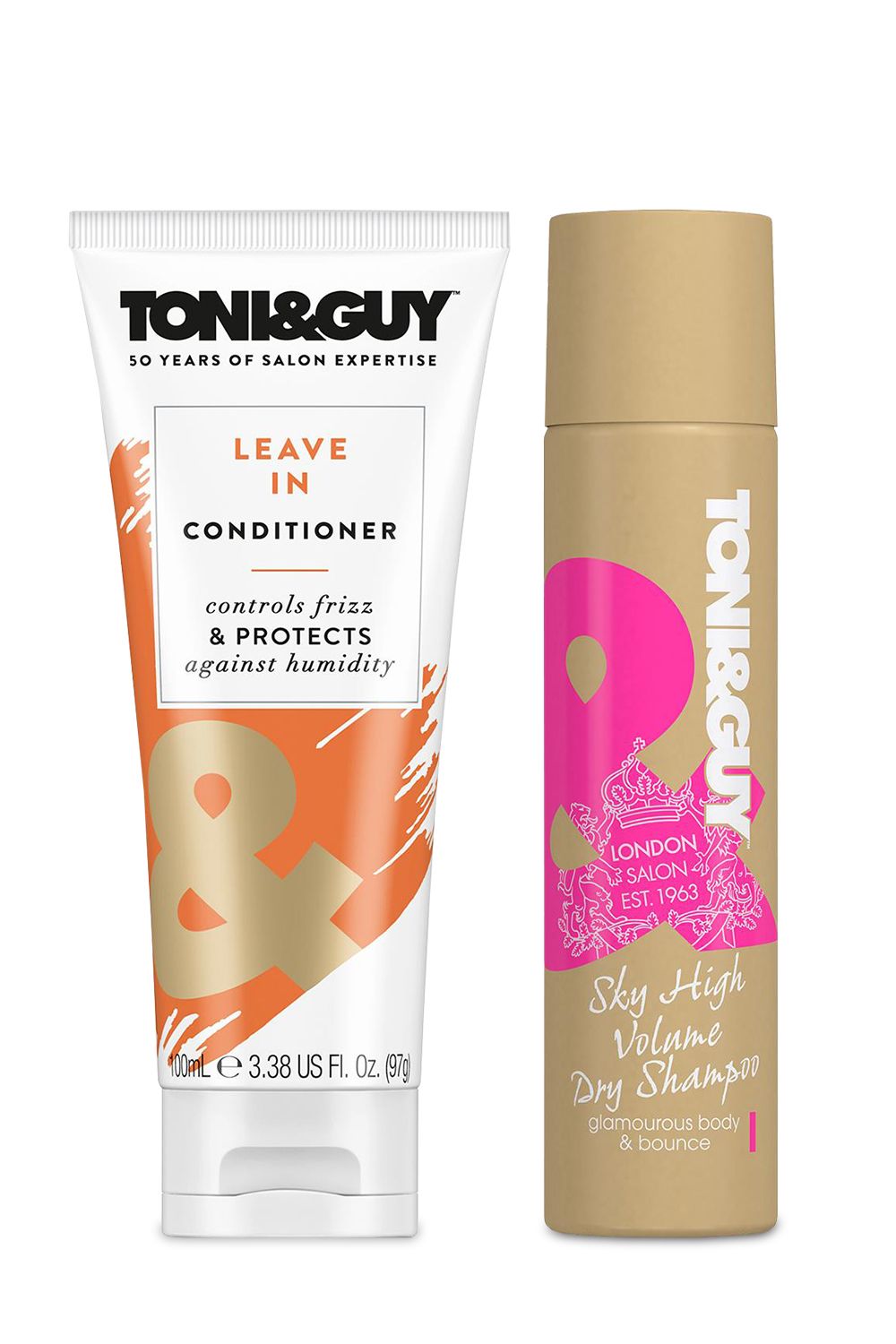 Toni & Guy Leave In Conditioner,100ml & Glamour Sky High Volume Dry Shampoo,250ml