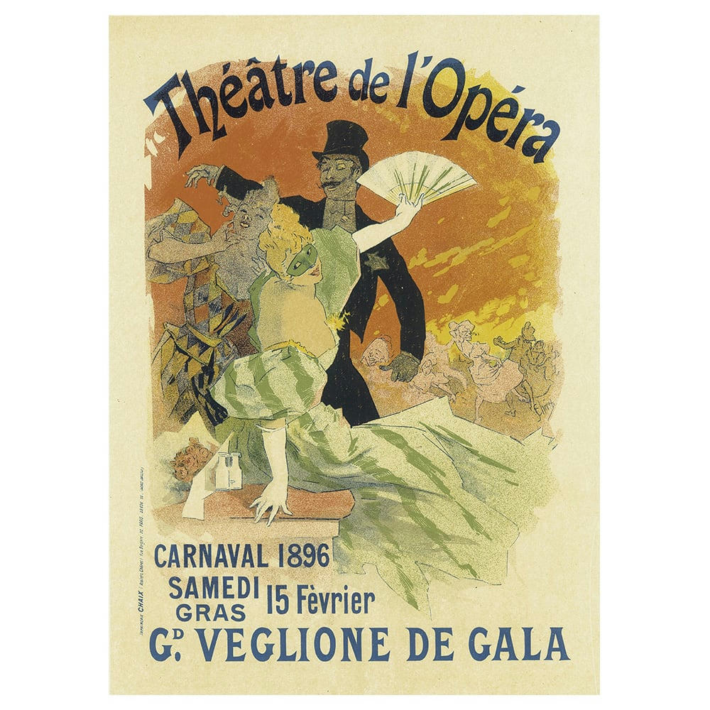 - Tableau affiche artistique vintage Théâtre de L'Opéra 50x70cm