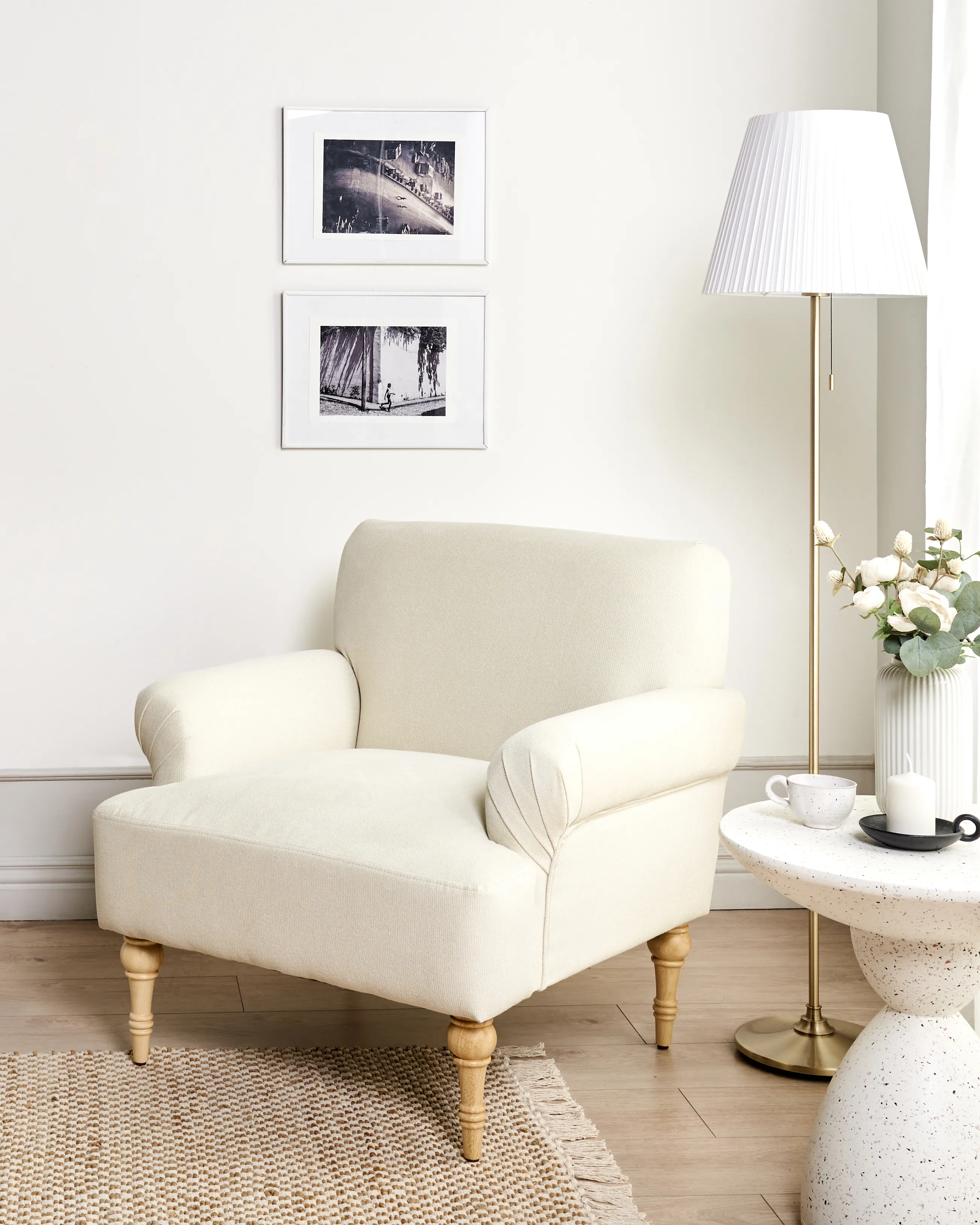 Armchair FREDROS Fabric Light Beige