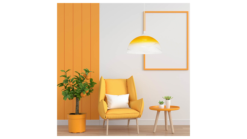 Lampa wiszącaSfera szklana żółta