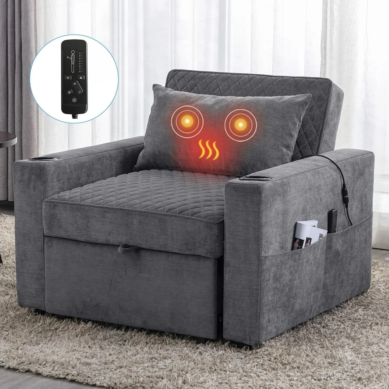 Versatile Convertible Chair Bed with Advanced Features for Various Rooms