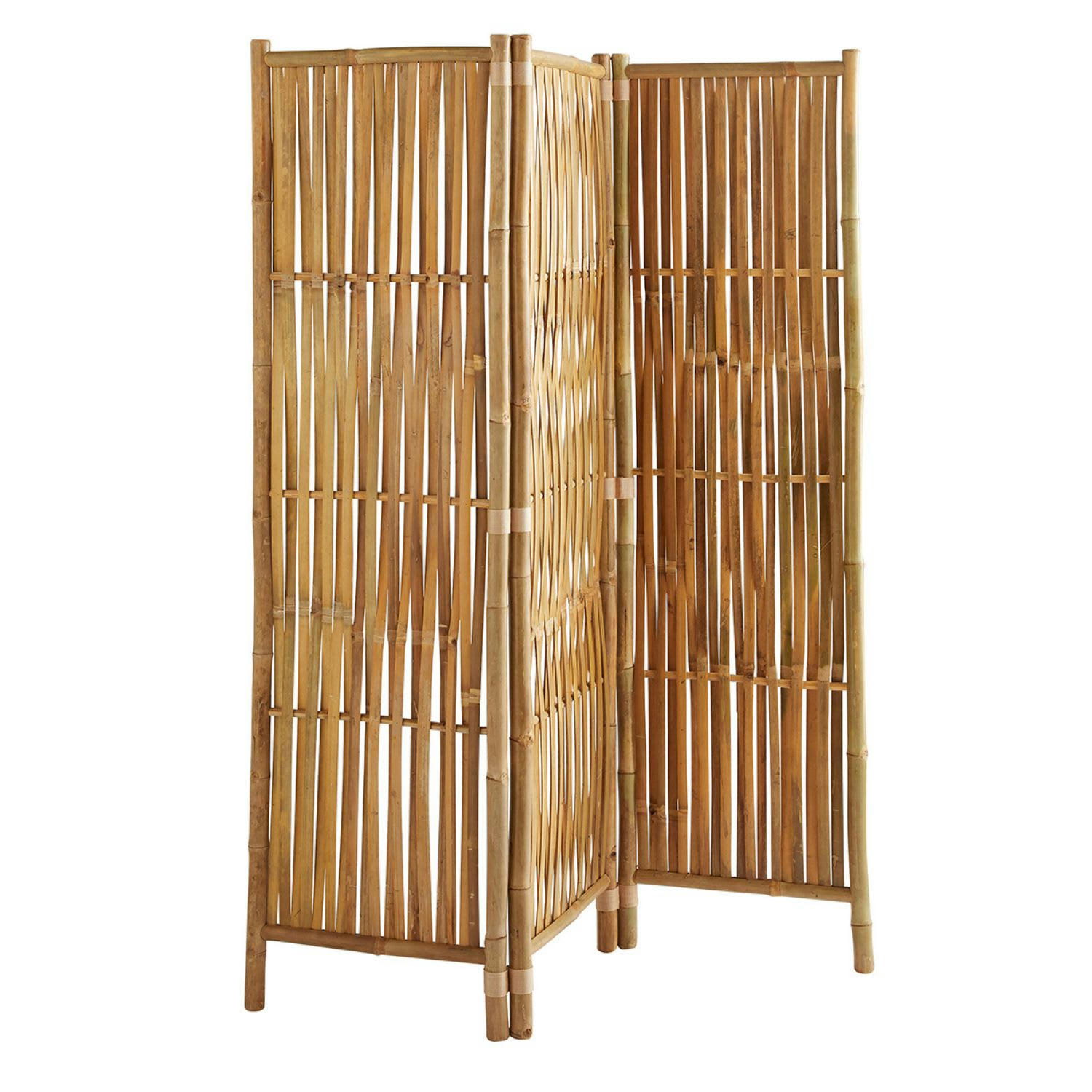 - Paravent en bambou naturel 160x139cm