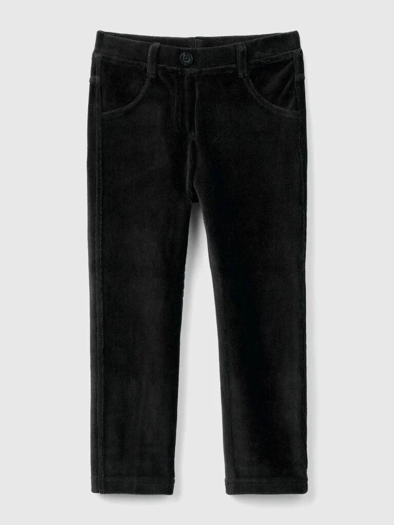 Ribbed chenille trousers