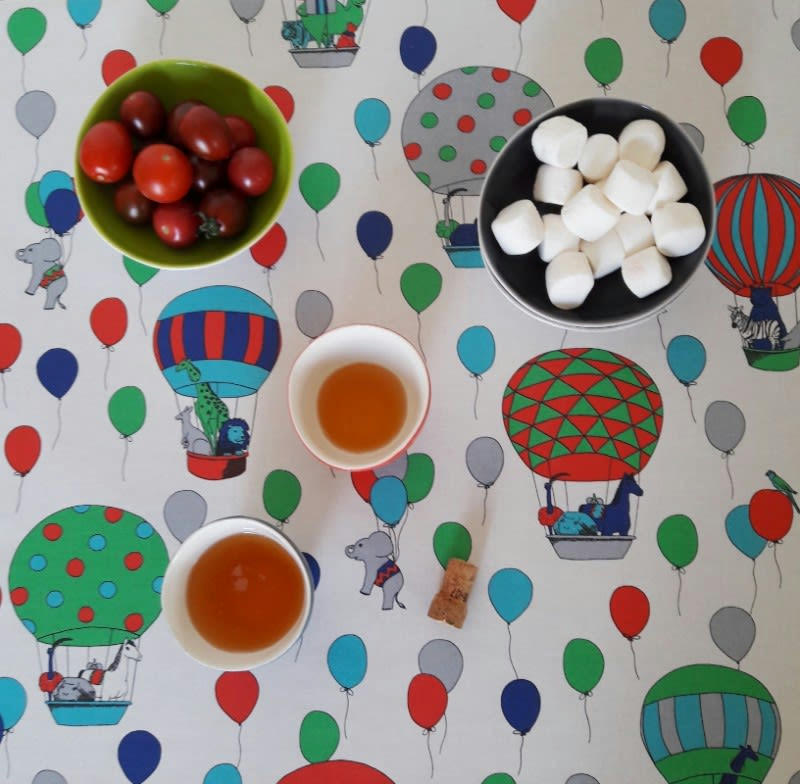 CIRQUE - Nappe enduite carrée 160 x 160 cm multicolore