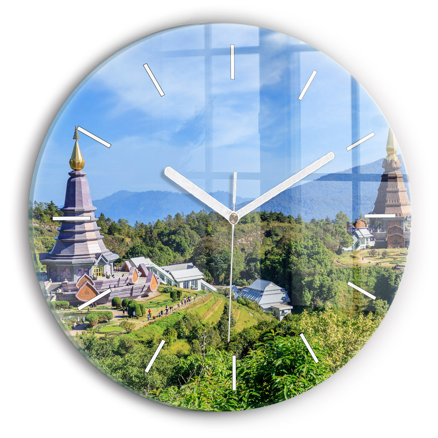 Cichy Zegar Dekoracyjny ścienny Park narodowy Chiang Mai