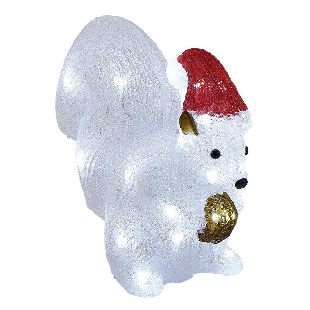 écureuil de No&euml;l lumineux 30LED Blanc froid