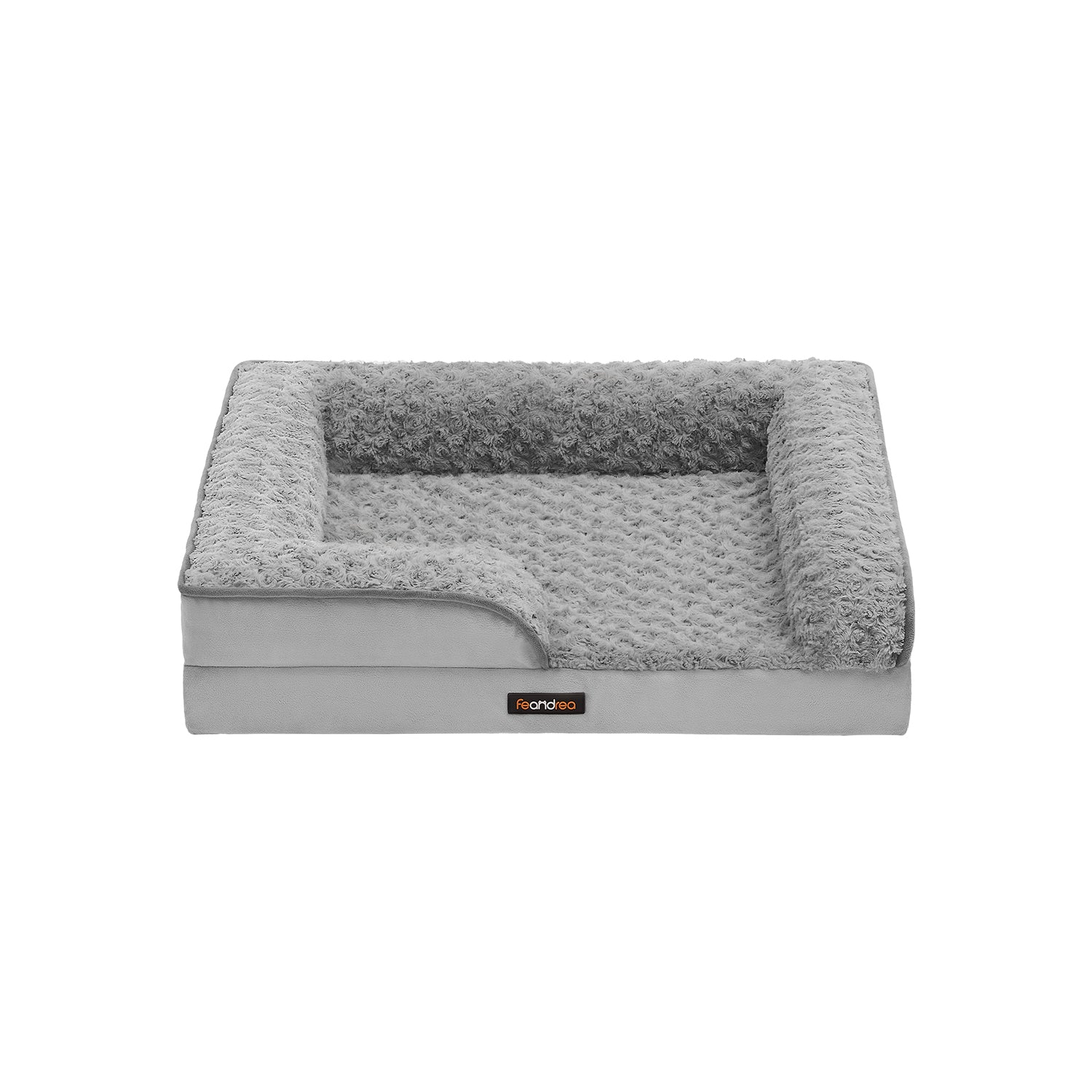 Panier pour chien tissu peluche aux motifs roses