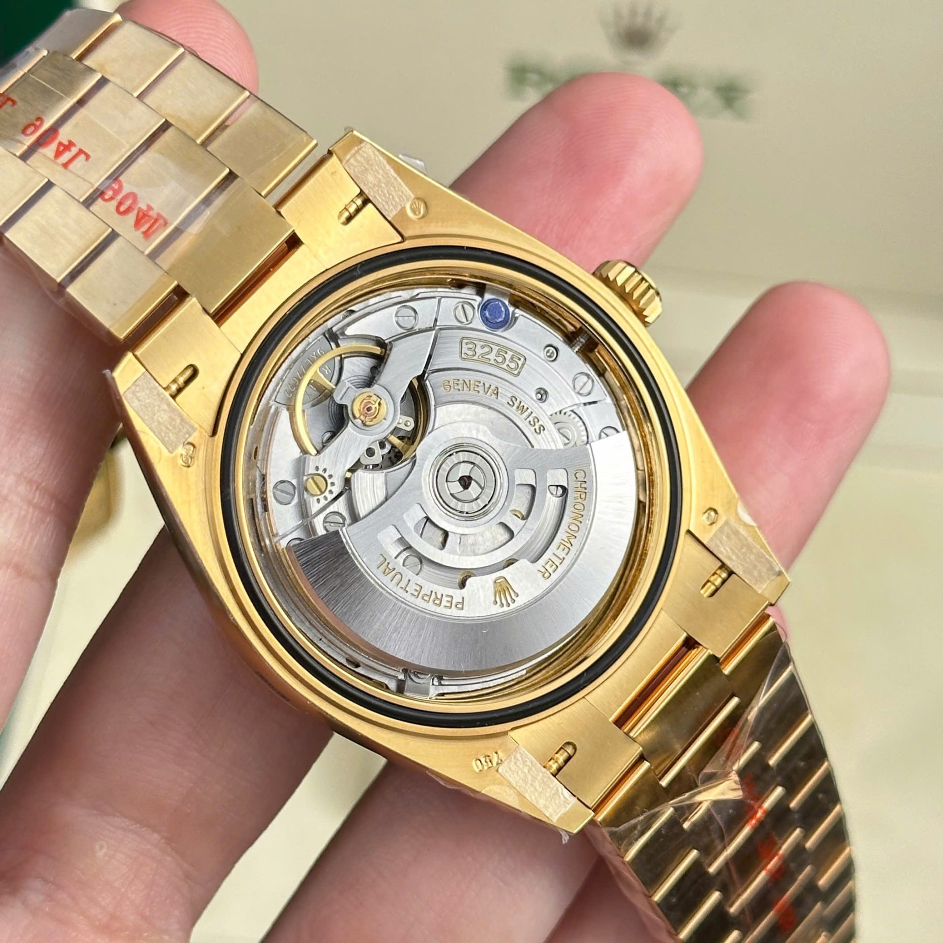 Rolex Day-Date 228238 YG Plated Champagne Dial CZ Diamonds 40mm Super Clone