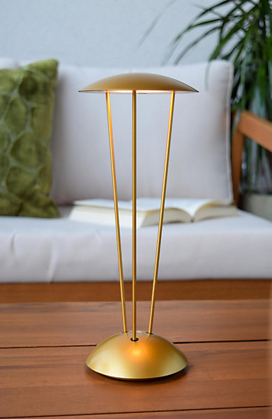 Lampe de table RENEE en aluminium avec LED intégré - Or Mat / Laiton - Lucide