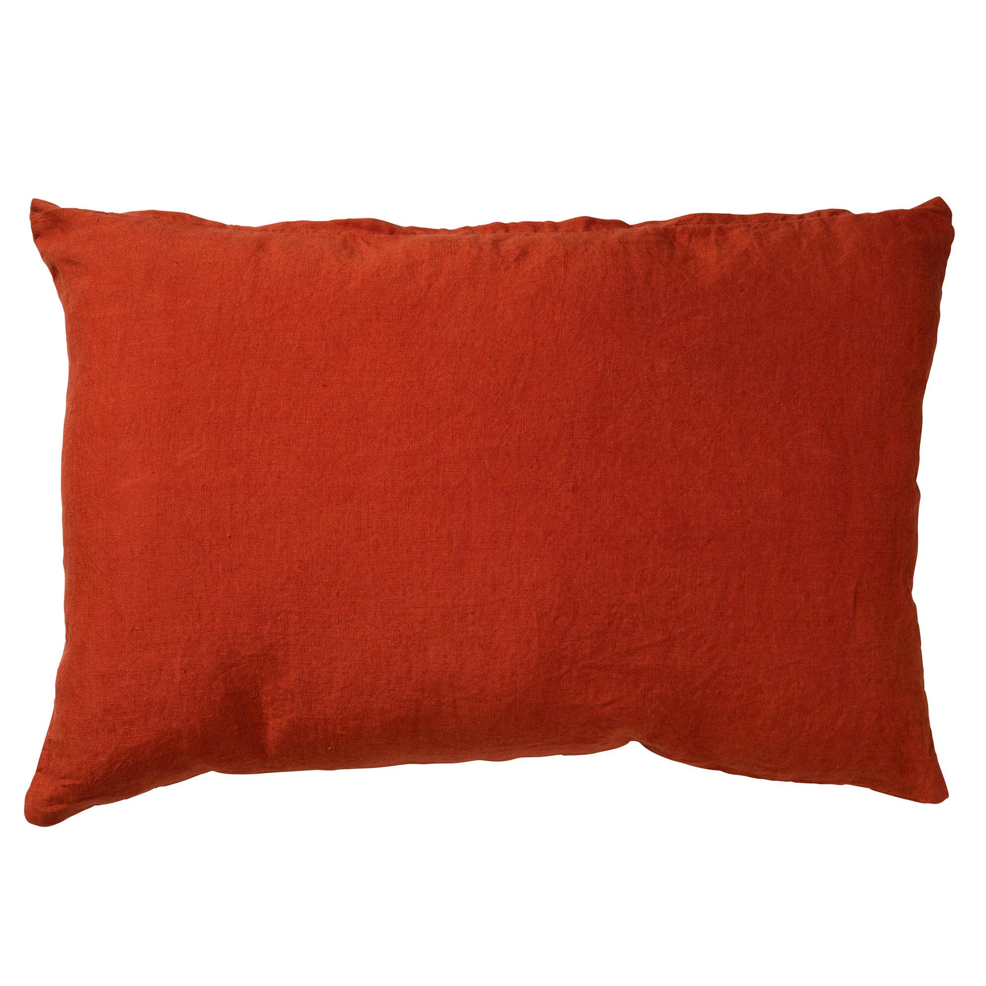- Housse de coussin orange en laine-40x60 cm uni