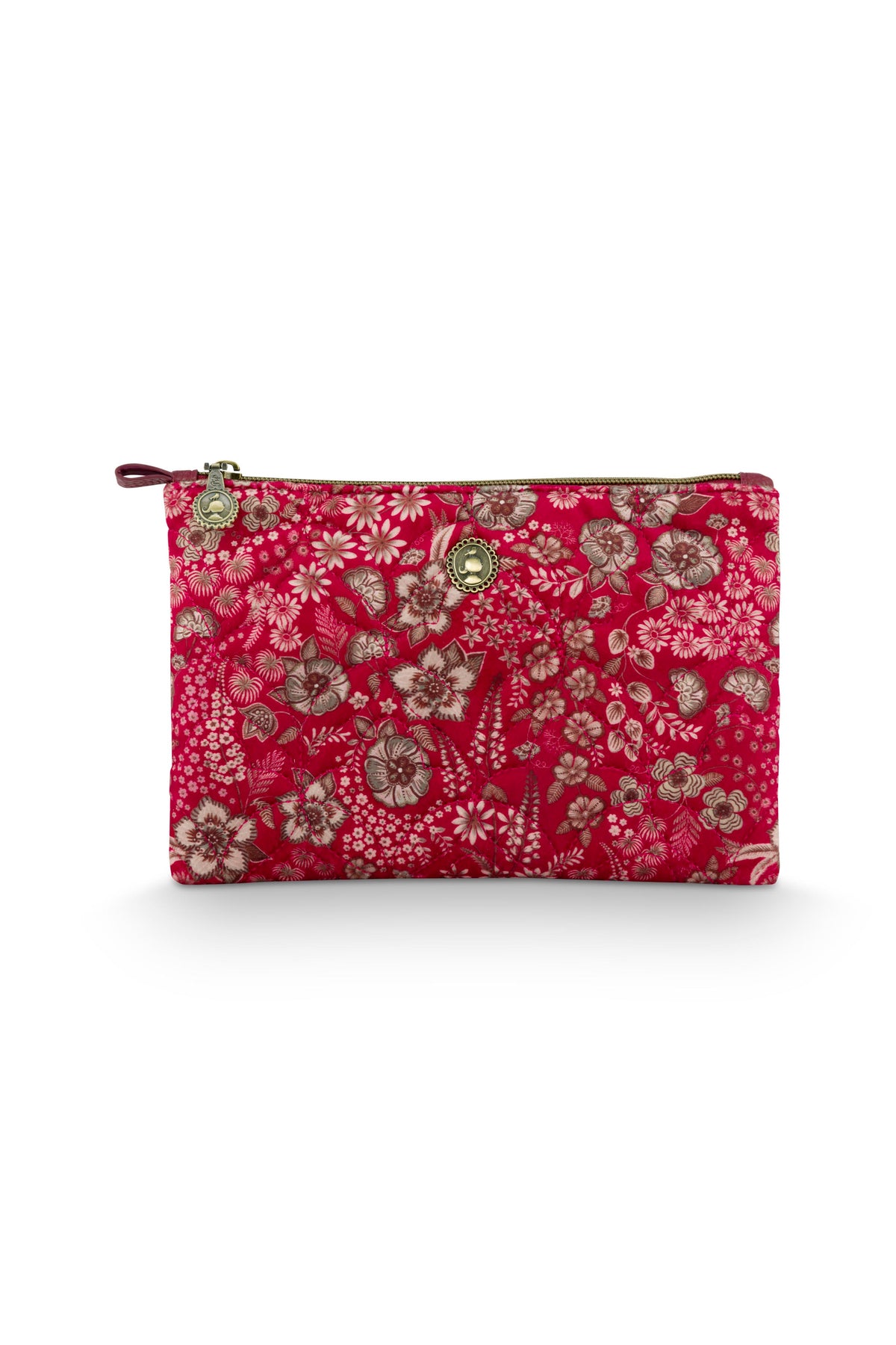 Pip Studio - Charly Make-up Tasje Dames - Daisy Dreams - Rood - 24x1x15.5cm