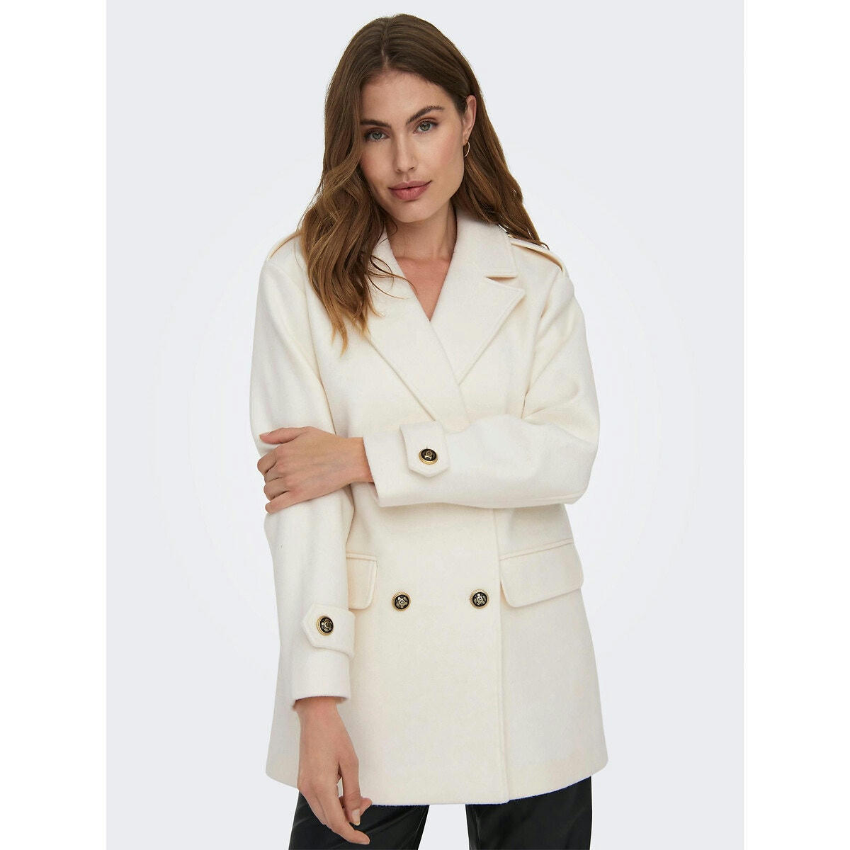 Manteau droit boutonné