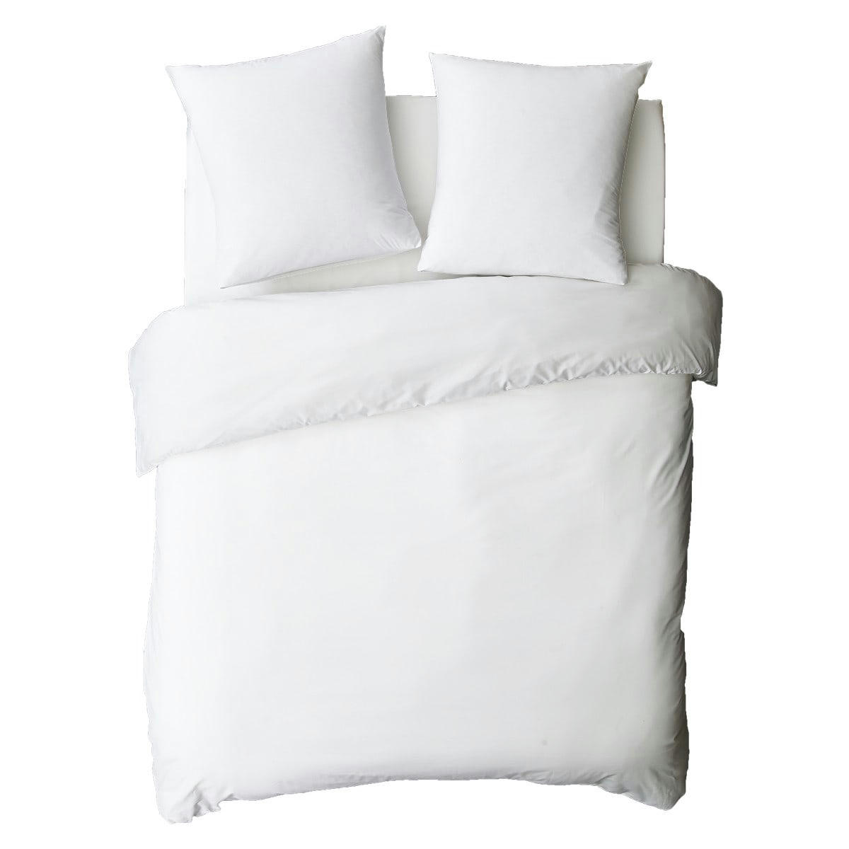 COTON UNIS - Housse de couette coton  unie blanc 140x200cm