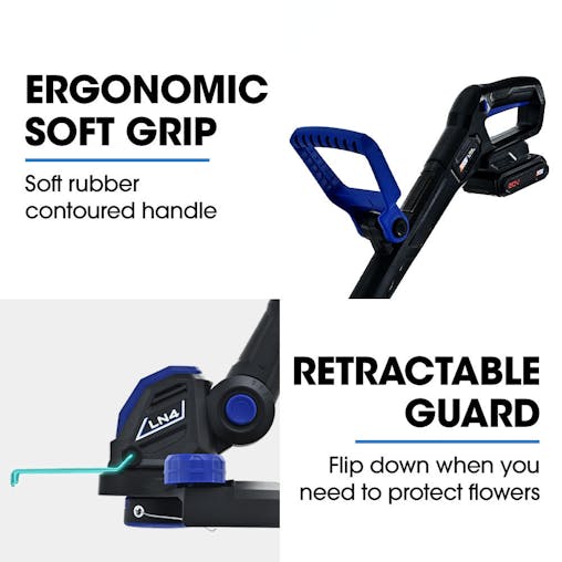 NNEMB 20V Leaf Blower & Line Trimmer / Edger Combo, Kit with 4.0Ah Battery & Fast Charger