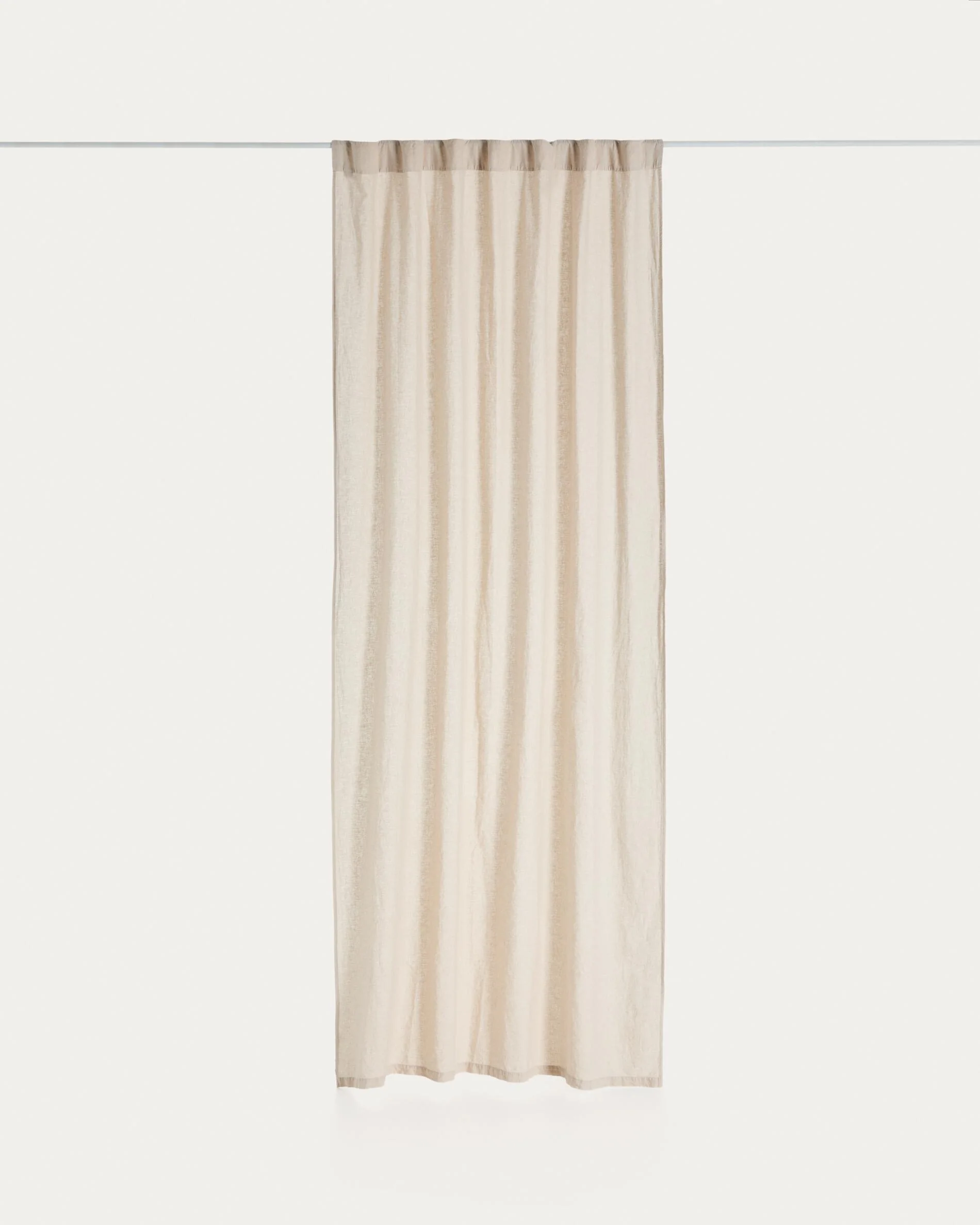 Nolira stone grey linen blend curtain 140 x 270 cm