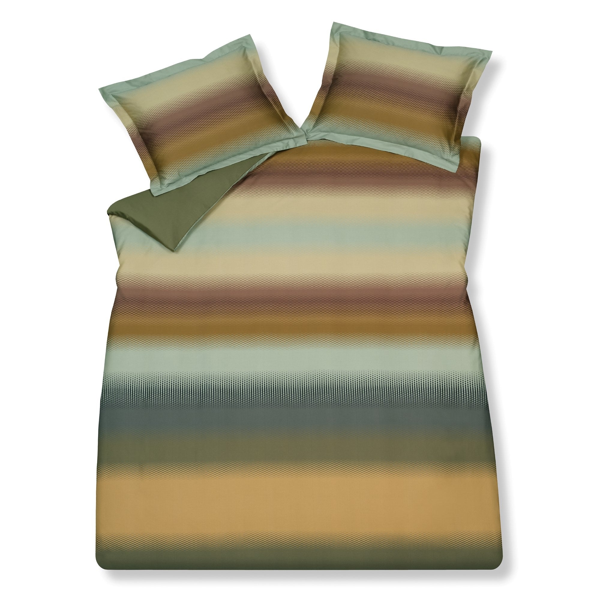 Luminous Dekbedovertrek   200 x 200 220 cm   Bruin   Groen   Blauw