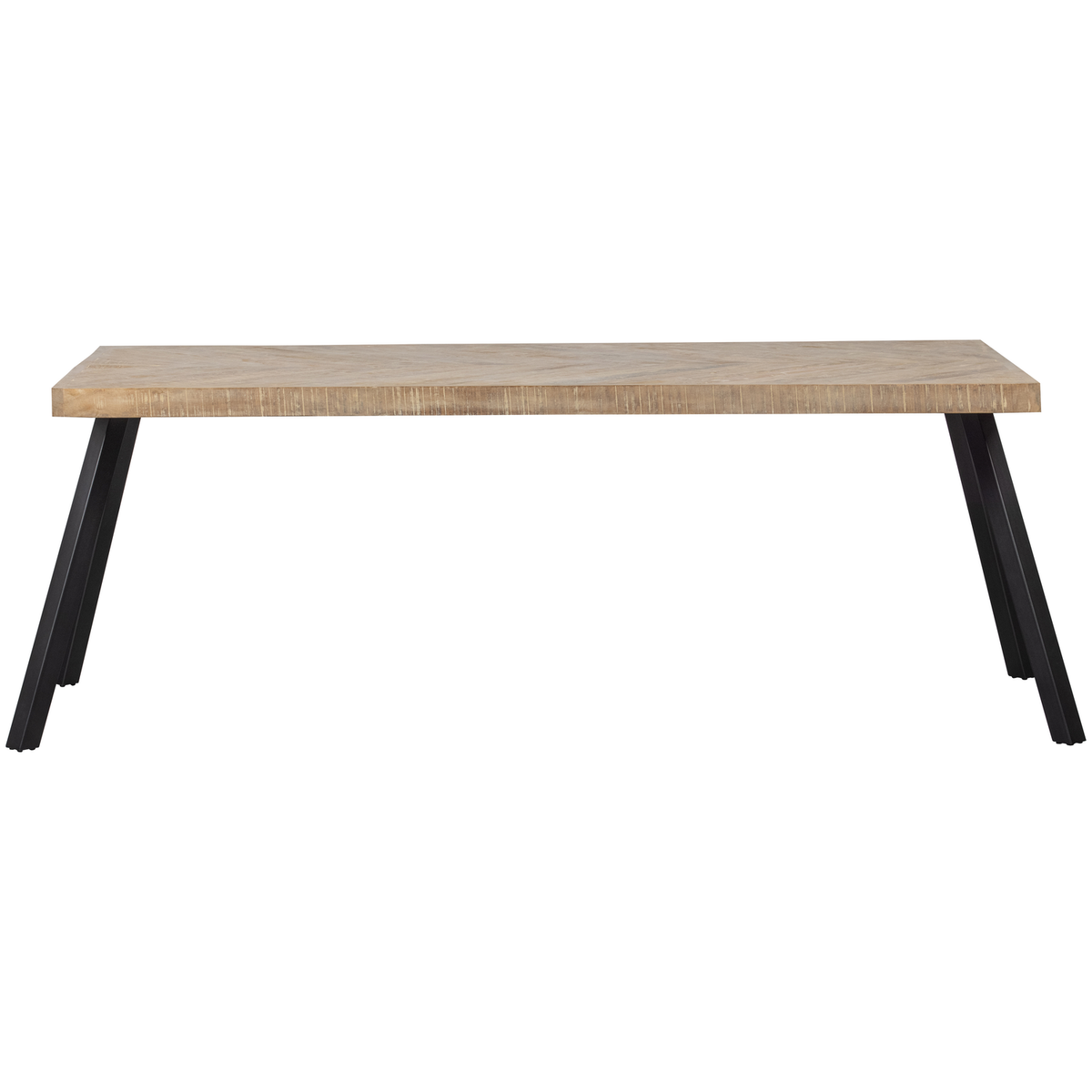 WOOOD tafel visgraat met 2-standen poot Tablo - Mango - 75x200x90