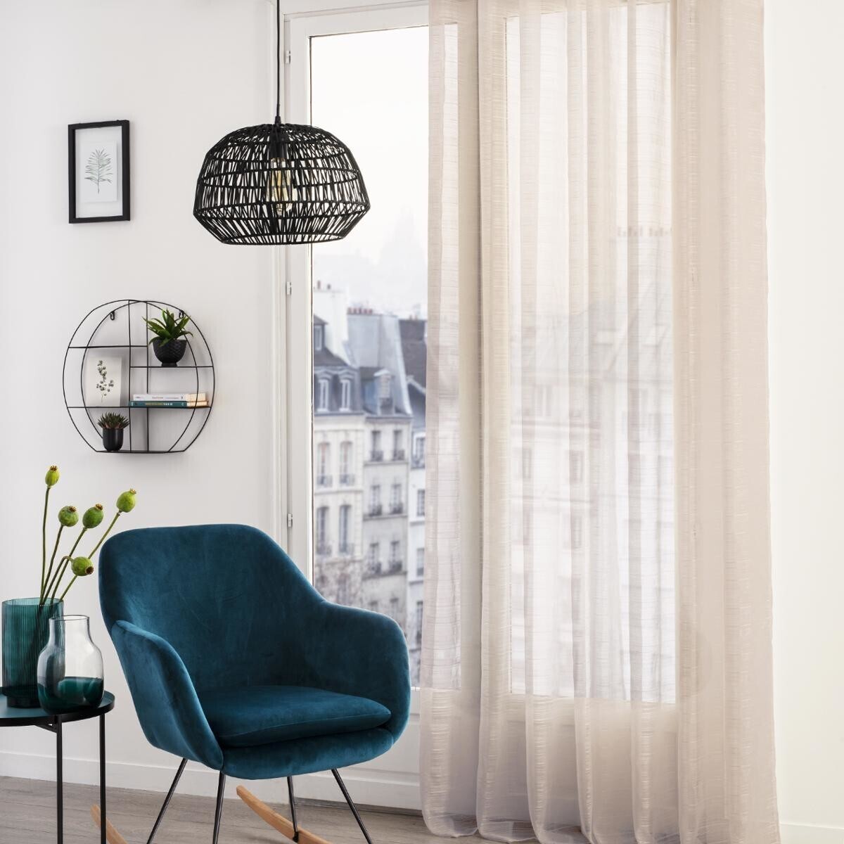 Sheer curtain "Louis" Beige, 140x240 cm