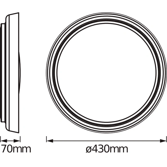 LED-Leuchte »Plate«, 26 W, Einstellbares Weiß
