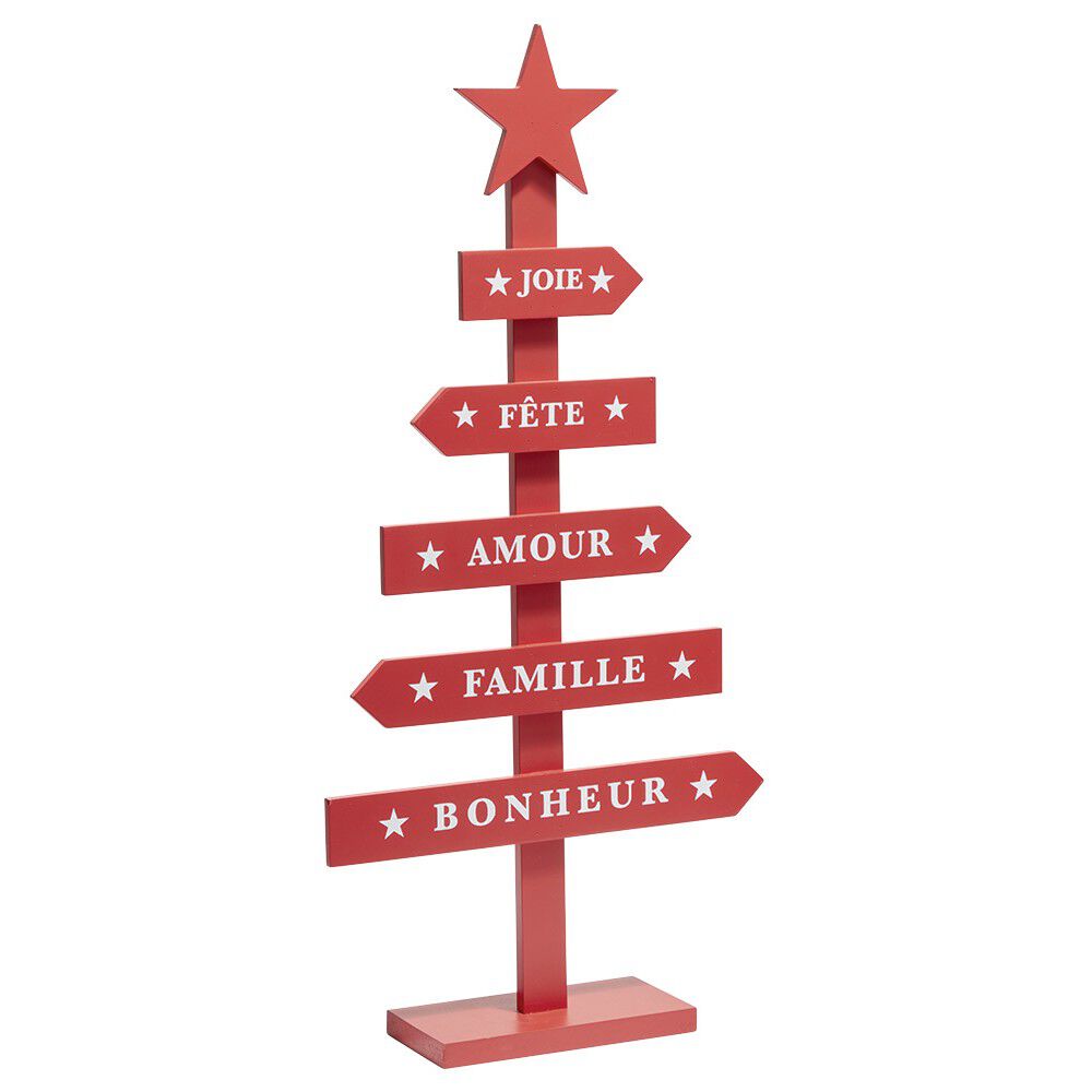 Sapin de No&euml;l à poser en bois