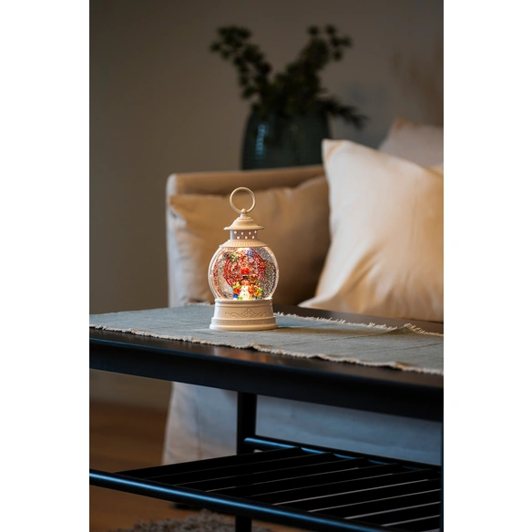 LED Laterne, Kunststoff, LxBxH: 12,6x7,7x21 cm, warmweiß