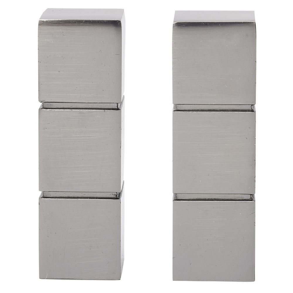 Embout tringle à rideau Ø20mm 3 cubes aluminium x2