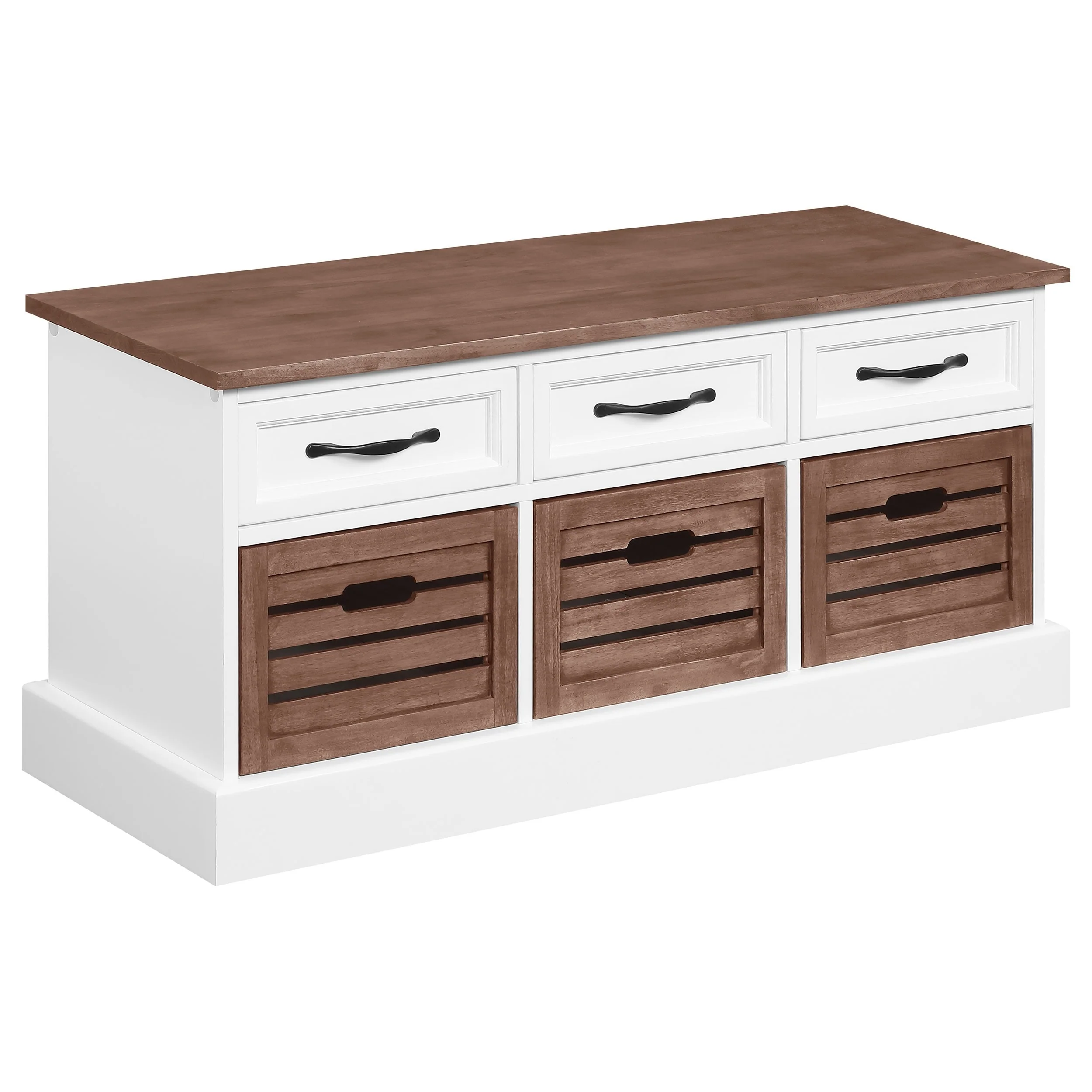 Alma Traditional 3-drawer Storage Bench White
