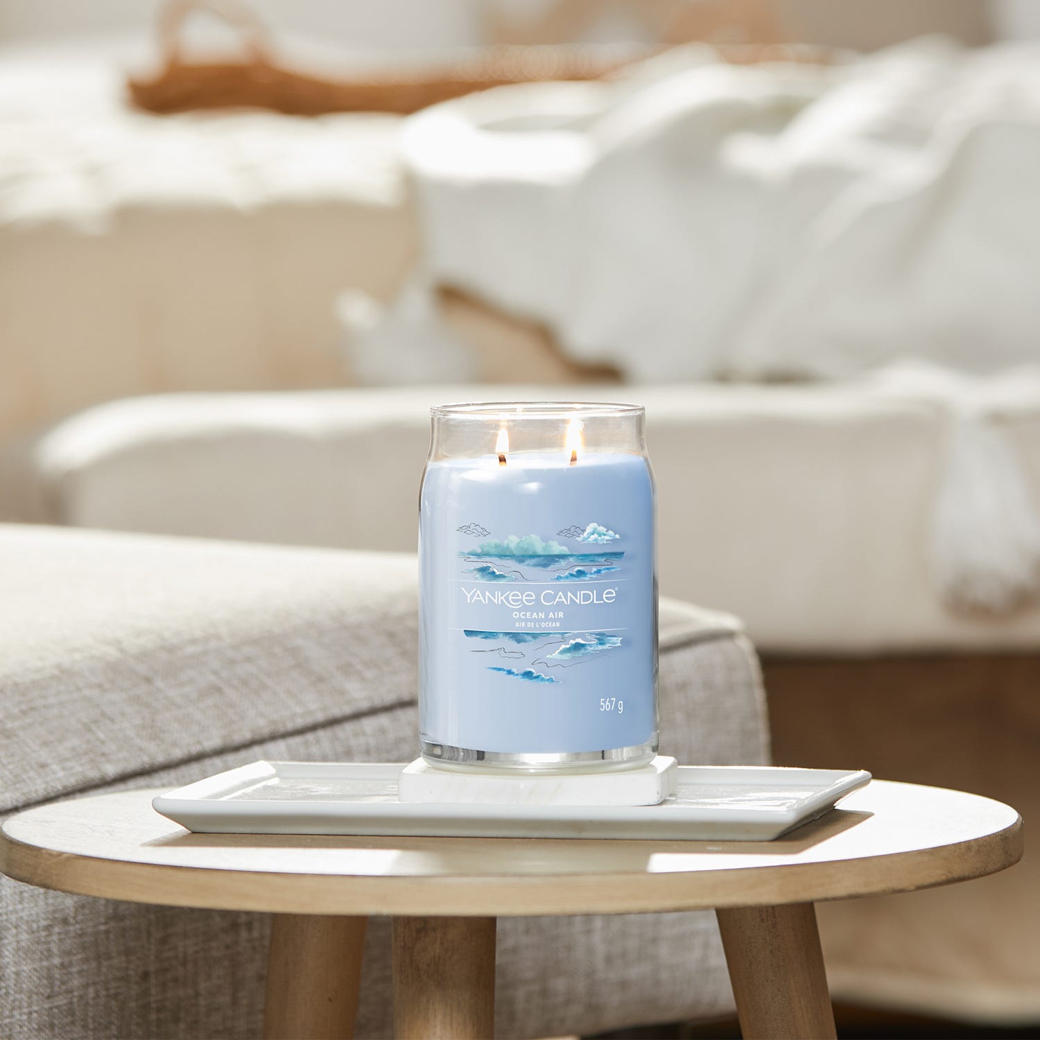 Ocean Air candela in giara grande Yankee Candle