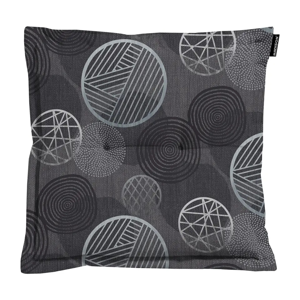 Madison - Zitkussen Circle grey - Ca. 50x50 cm - Set van 4