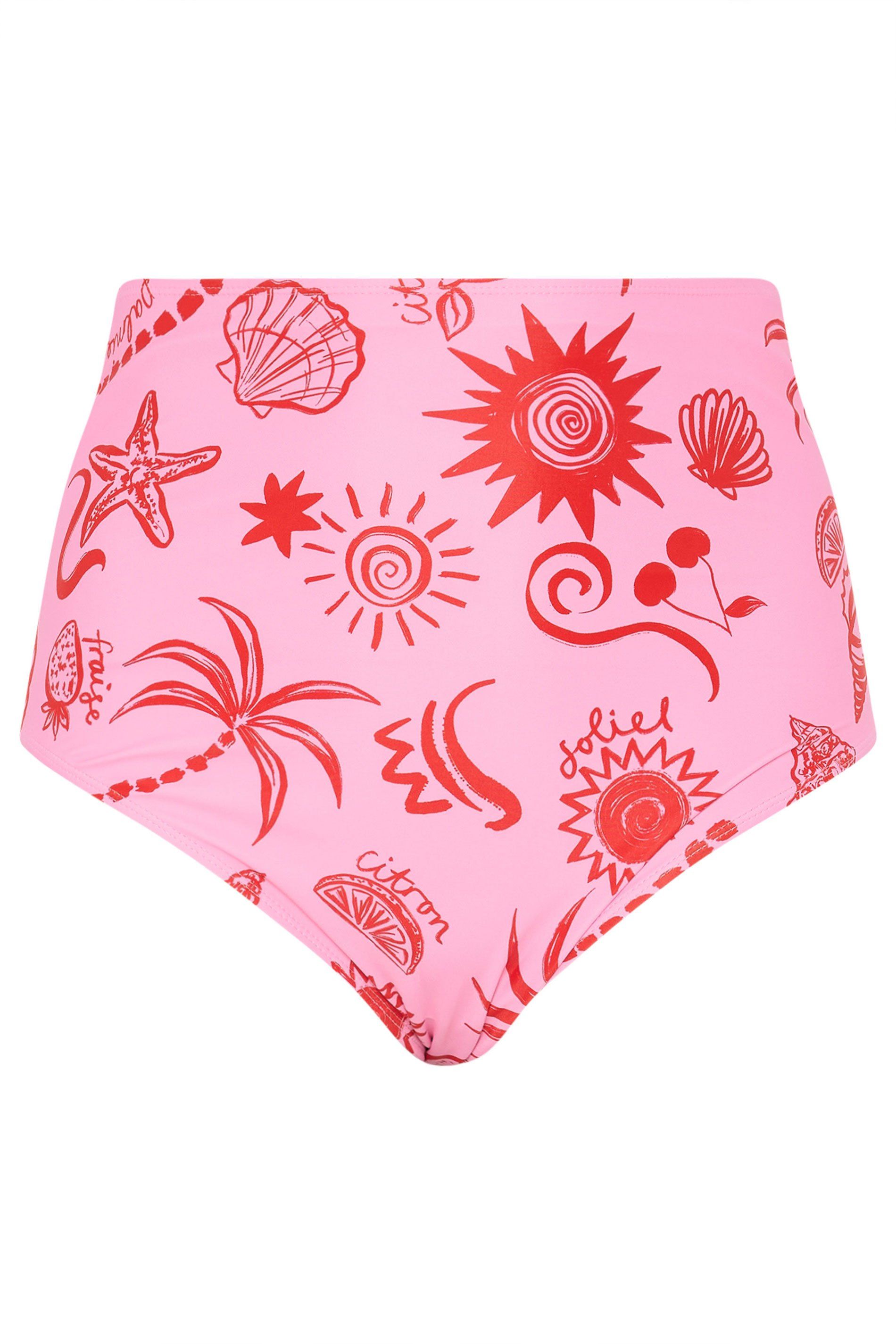 Yours Shell Print Super High Waist Bikini Brief