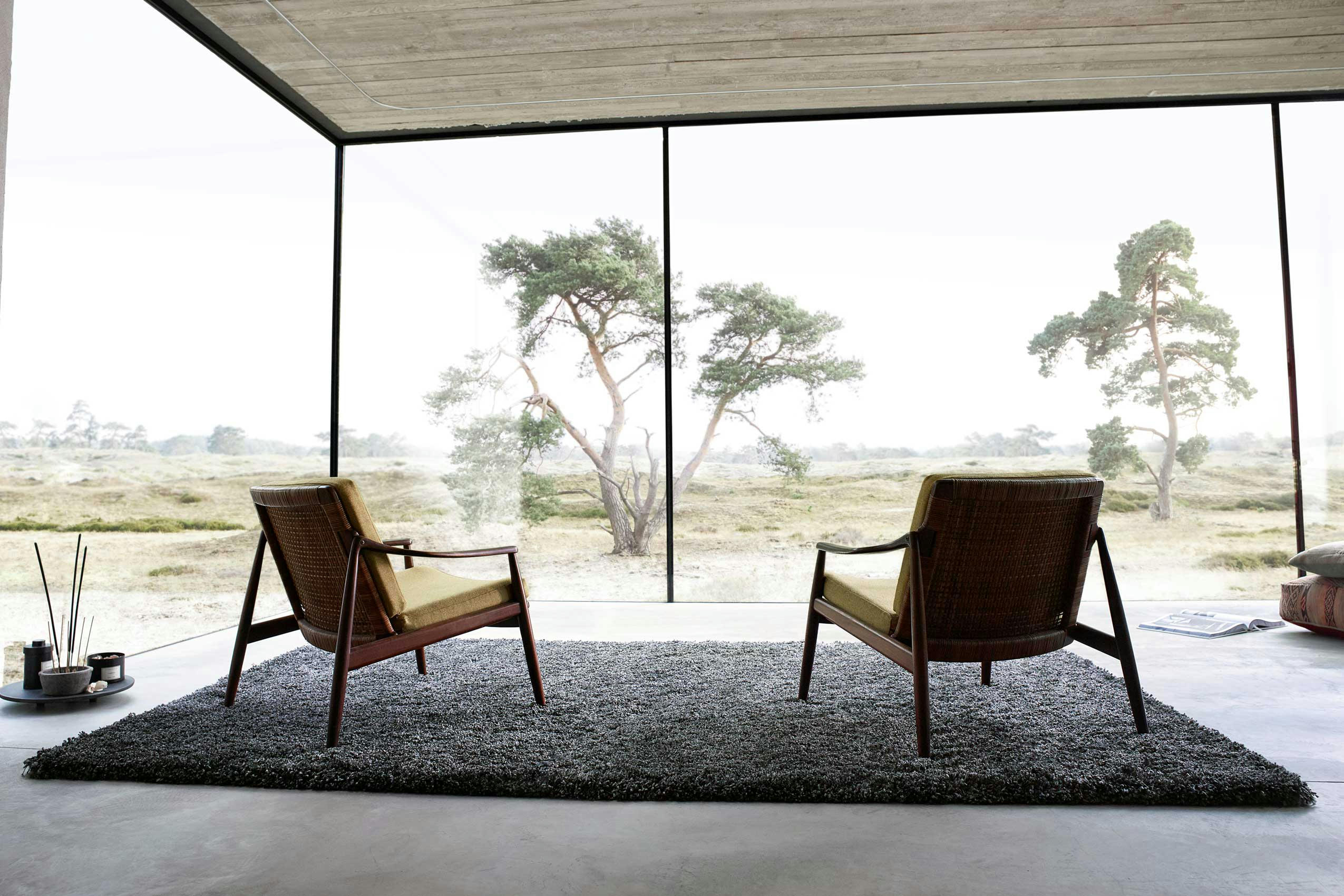 PAULA - Tapis confort poils longs (55 mm) anthracite 133x200