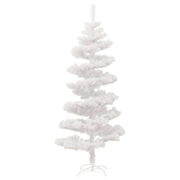 Arbre de Noël hélicoïdal pré-éclairé et support blanc 180cm PVC vidaXL