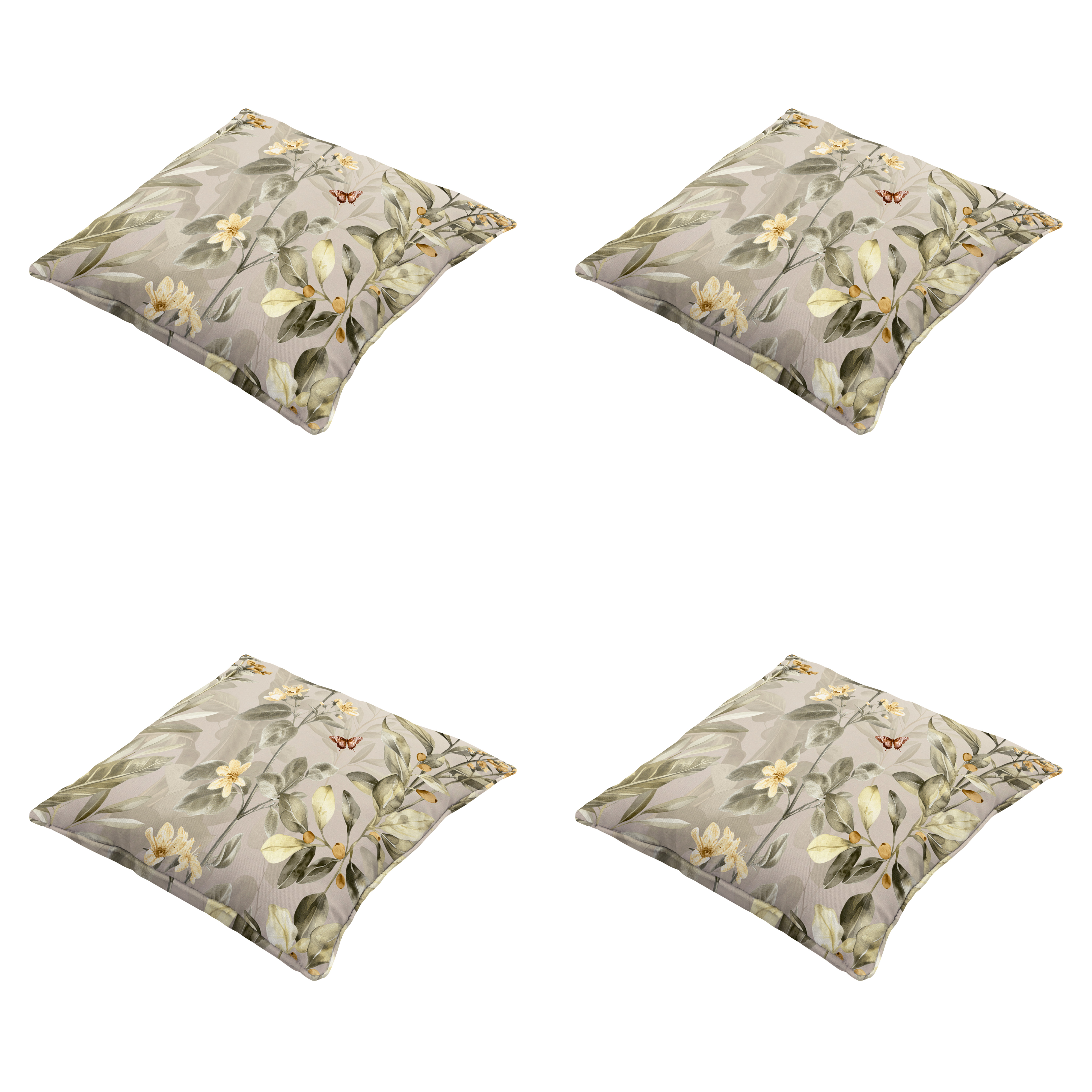 Madison sierkussen Elisa - multikleur - 50x50x10cm - set van 4